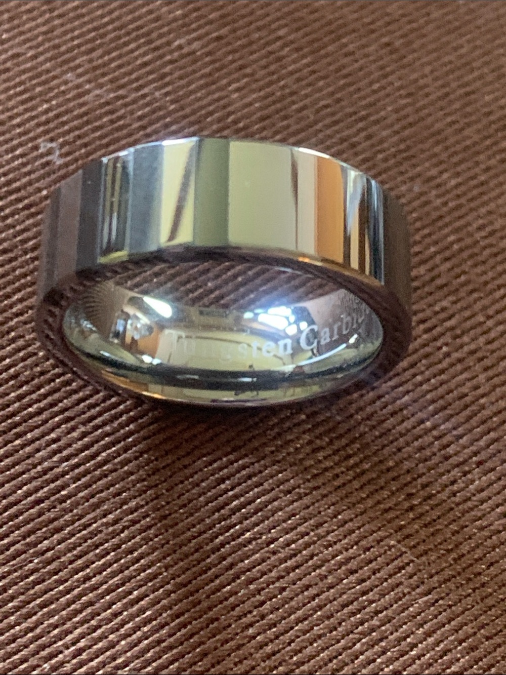 Tungsten carbide solid heavy comfort fit men’s ten ring